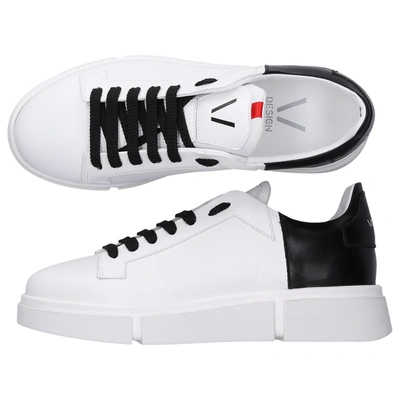 Shop V Design Low-top Sneakers Wsa01 Calfskin In White