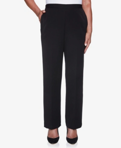 Shop Alfred Dunner Women's Missy Catwalk Twill Proportioned Medium Pant In Black