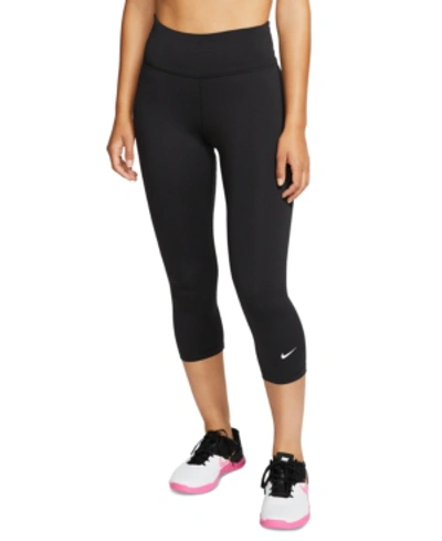 Shop Nike Women's One Capri Leggings In Black/white