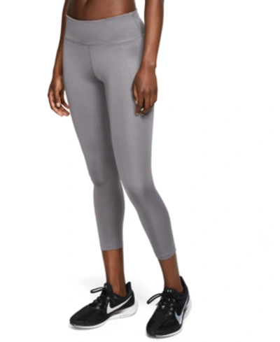 Shop Nike Women's Fast Cropped Leggings In Gunsmoke/reflective Silv