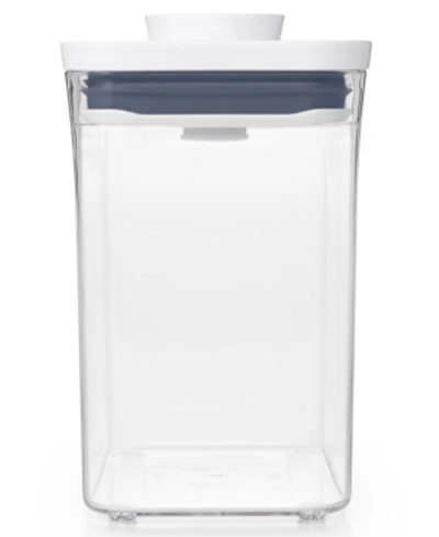 Shop Oxo Pop Rectangular Short Food Storage Container In Clear