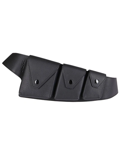 Shop Kenzo Black Leather Belt Bag