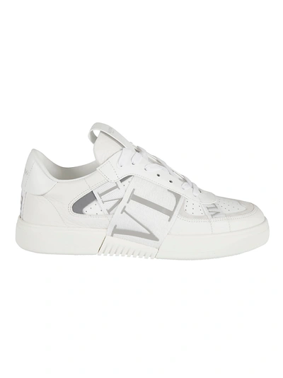 Shop Valentino Logo Sneakers In White