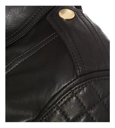 Shop Burberry Remmington Leather Jacket In Black