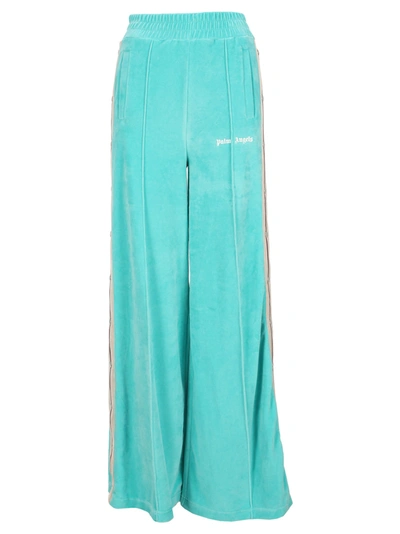 Shop Palm Angels Chenille Track Pants In Acquamarine