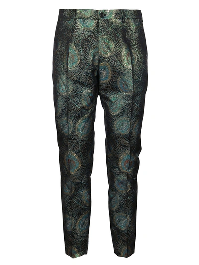 Shop Dolce & Gabbana Multicolour Metallic Effect Trousers In Multicolor