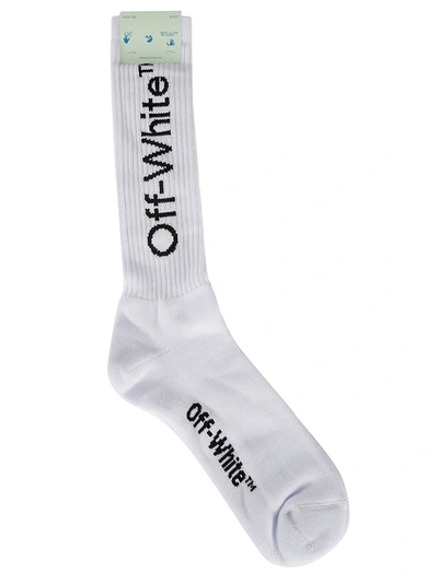Shop Off-white Arrow Mid Length Socks In White/black