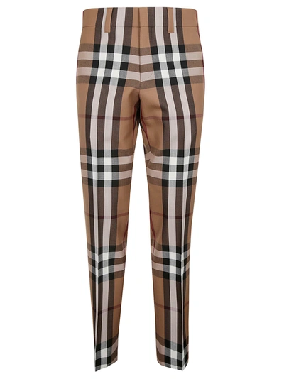 Shop Burberry Large Checked Trousers In Birch Brown Check