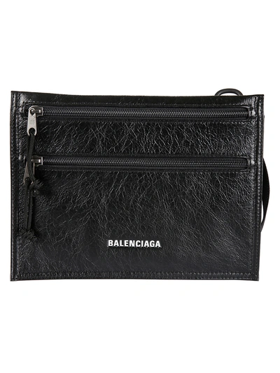 Shop Balenciaga Shoulder Strap Handbag In Black