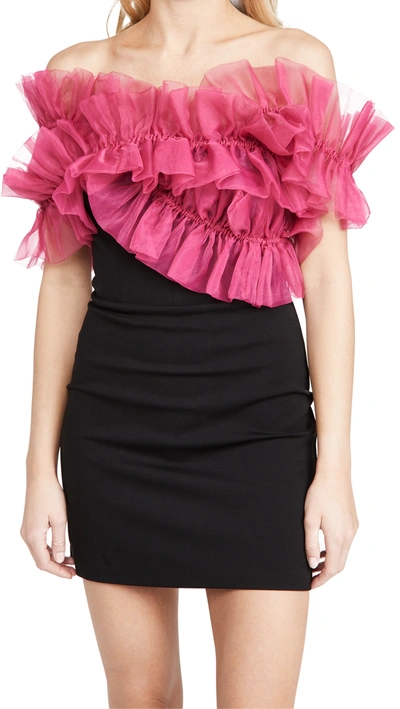 Shop Amanda Uprichard Deja Dress In Pink/black