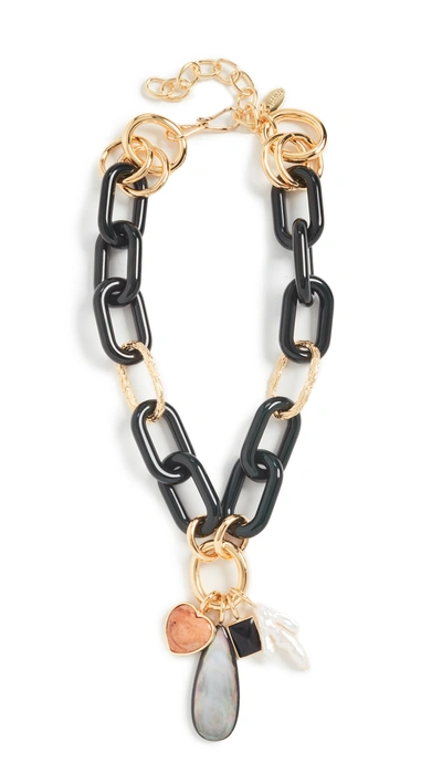 Shop Lizzie Fortunato Forest Linked Necklace In Multi