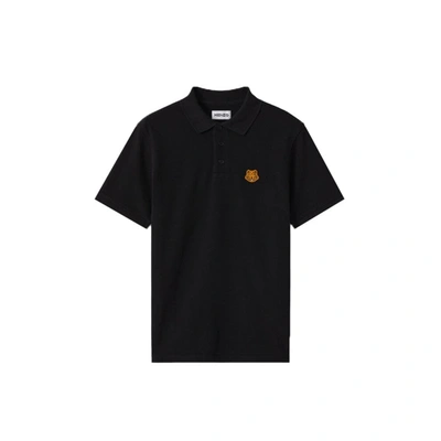 Shop Kenzo Tiger Crest Polo In Black