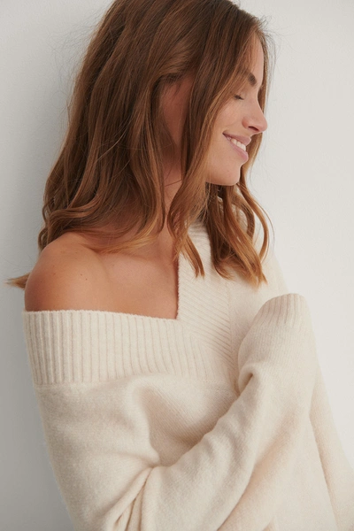 Shop Mango Taldora Sweater - Beige In Light Beige