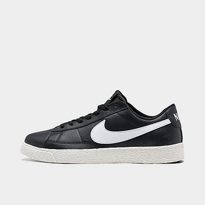 Shop Nike Boys' Big Kids' Blazer Low Casual Shoes In Black/sail/gum Light Brown/white