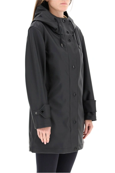 Shop Burberry Hooded Parka Jacket In Black