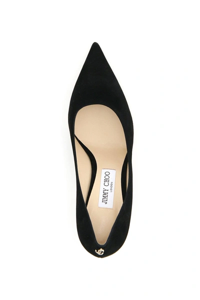 Shop Jimmy Choo Suede Love Pumps 85 In Black