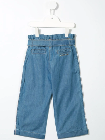 Aigner Culotte Denim Jeans In Blue