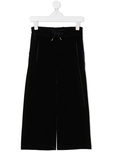 Shop Chloé Textured Style Wide-leg Trousers In Blue