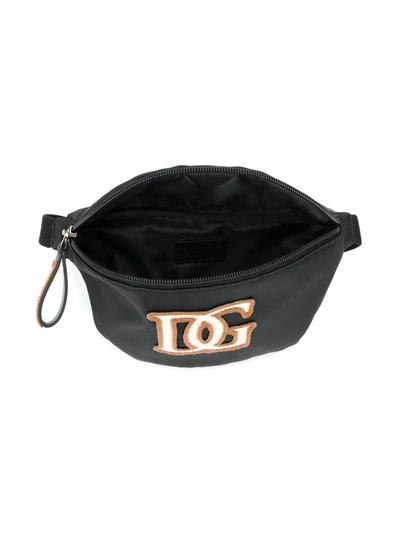 Shop Dolce & Gabbana Logo-patch Belt Bag In Black