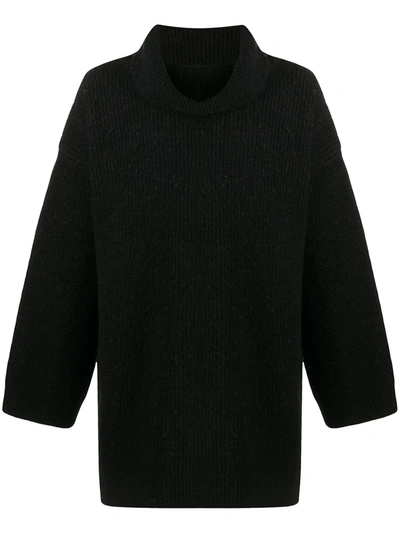 Shop Marni Oversize Roll-neck Jumper In Black