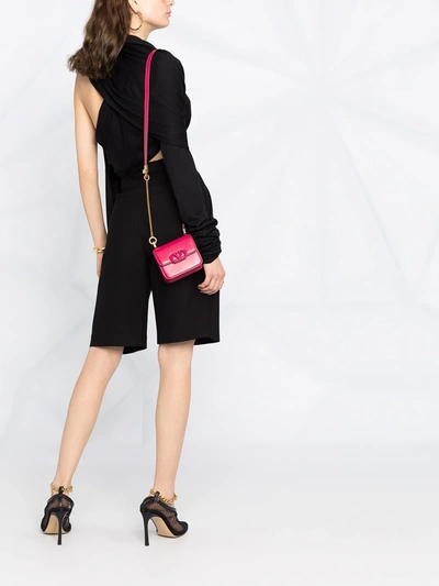 Shop Dolce & Gabbana Draped Asymmetric Wool Top In Black