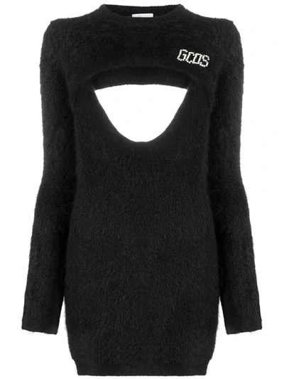 Shop Gcds Cut-out Detail Jumper Dress In Black