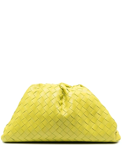 Shop Bottega Veneta The Pouch Intrecciato Bag In Green