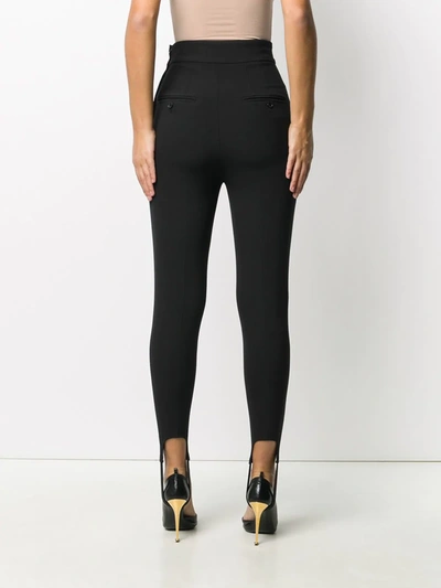 Shop Isabel Marant Nanou Foot Strap Trousers In Black