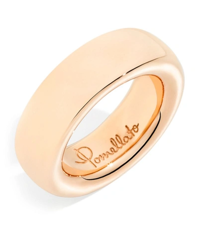 Shop Pomellato Narrow Rose Gold Iconica Ring Size 52