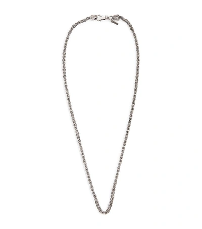 Shop Emanuele Bicocchi Sterling Silver Byzantine Chain Necklace