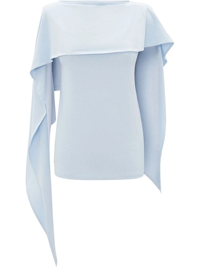 Shop Jw Anderson Draped Sleeveless Top In Blue