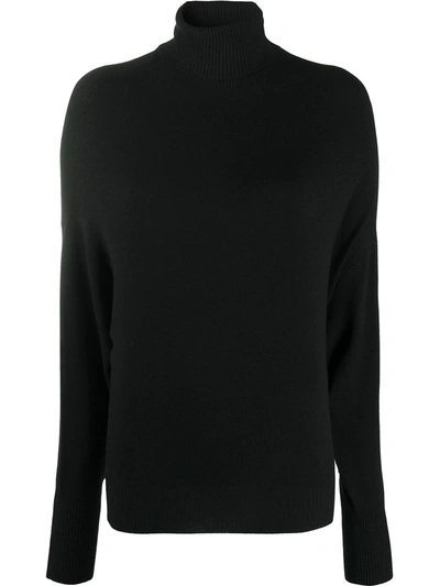 Shop Transit Fine-knit Roll-neck Jumper In Black