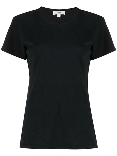Shop Agolde Round Neck Short-sleeved T-shirt In Black