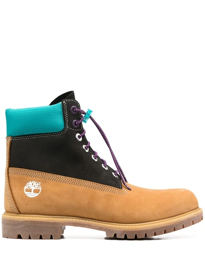 Shop Timberland Colour-block 6 Inch Boots In Yellow