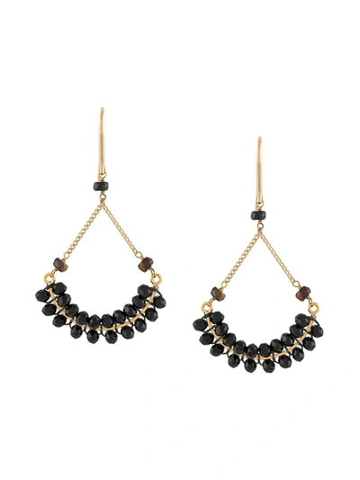 Shop Isabel Marant Stone-embellished Chandelier Earrings In Black