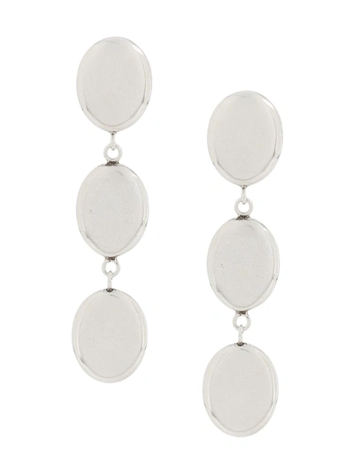 Shop Isabel Marant Circular Drop Earrings In Metallic