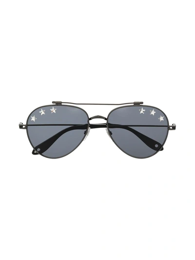Shop Givenchy Star Aviator Sunglasses In Black