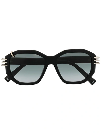 Shop Givenchy Hexagonal Frame Sunglasses In Black