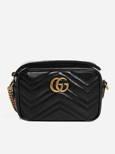 Shop Gucci Gg Marmont Quilted Leather Mini Shoulder Bag