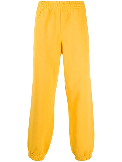 Shop Adidas Originals By Pharrell Williams Straight-leg Casual Trousers In Yellow