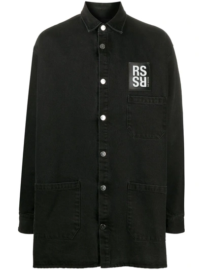 RAF SIMONS LOGO PATCH SHIRT JACKET 