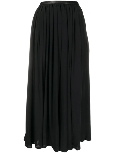 Shop Totême Beja Draped Maxi Skirt In Black