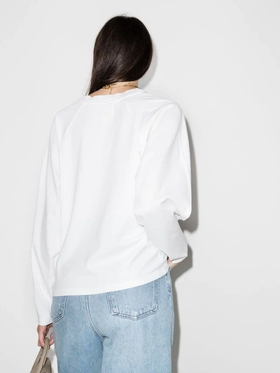 Shop Jeanerica Ami Recycled Cotton T-shirt In White