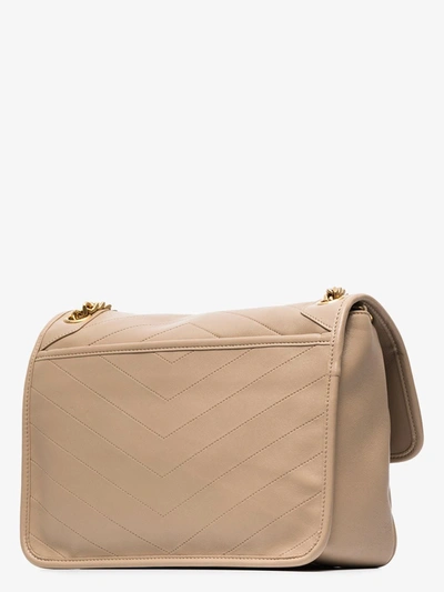 Shop Saint Laurent Beige Niki Medium Leather Shoulder Bag In Neutrals