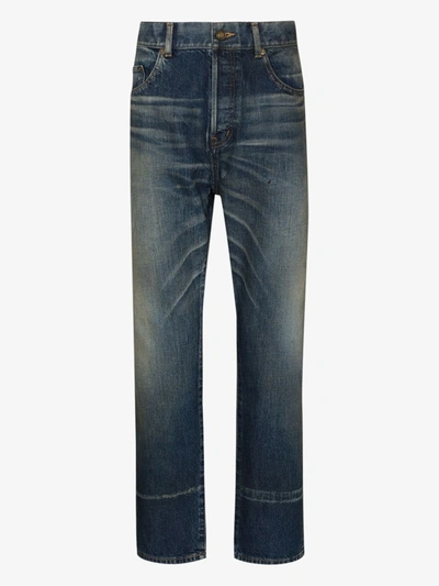 Shop Saint Laurent Jeans Mit Geradem Bein In Blau