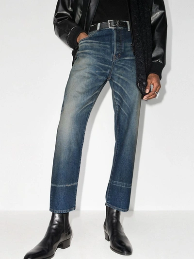 Shop Saint Laurent Jeans Mit Geradem Bein In Blau