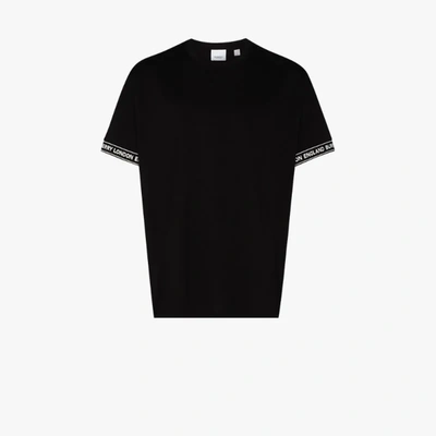 Shop Burberry Logo Tape Oversized T-shirt In Black