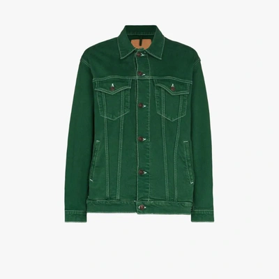 Shop Jeanerica Oversized Denim Jacket In Green