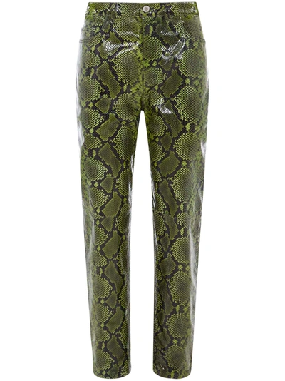 Shop Attico Dua Trousers In Green