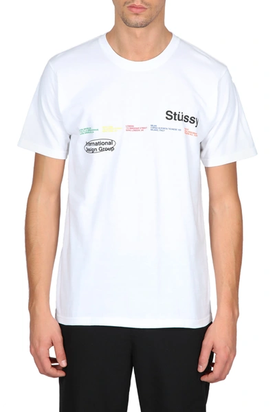 Shop Stussy City Banners Tee In Bianco